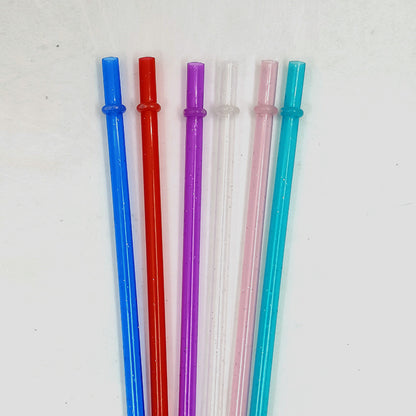Colorful PP Plastic Glitter Straws with Buckle (Reusable)